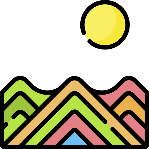 montaña arcoiris Special Lineal color icono