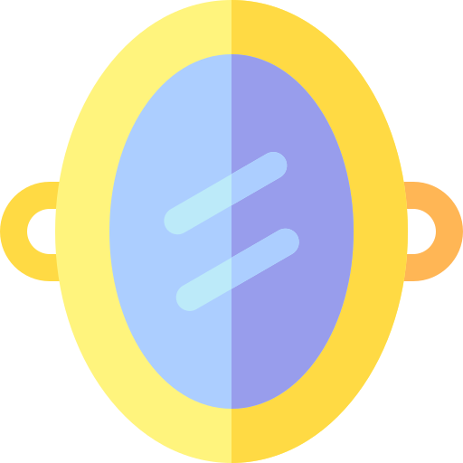 鏡 Basic Rounded Flat icon