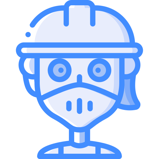 Construction worker Basic Miscellany Blue icon