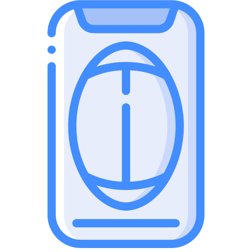Rugby ball Basic Miscellany Blue icon