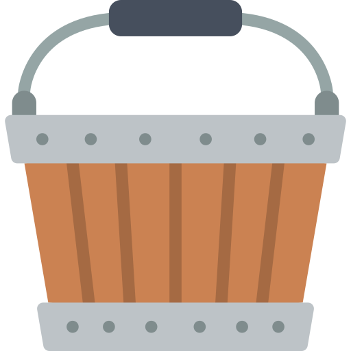 Bucket Basic Miscellany Flat icon