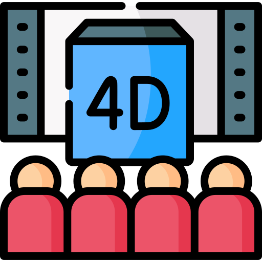 4d 영화관 Special Lineal color icon