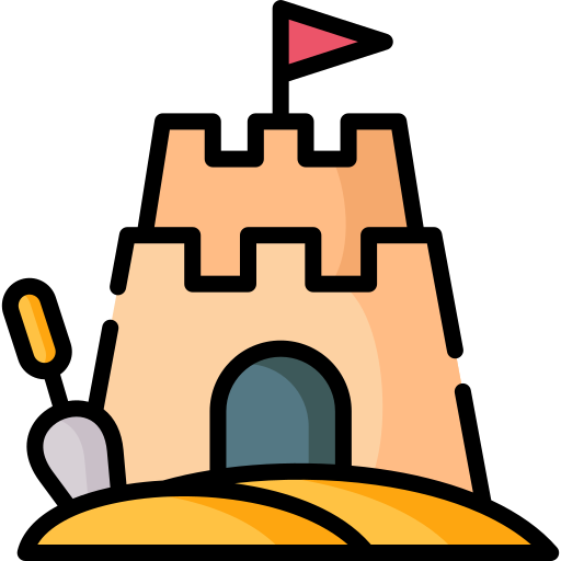 castello di sabbia Special Lineal color icona