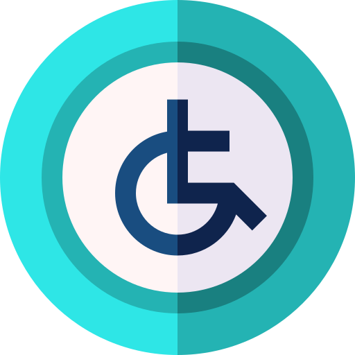 gehandicapt Basic Straight Flat icoon