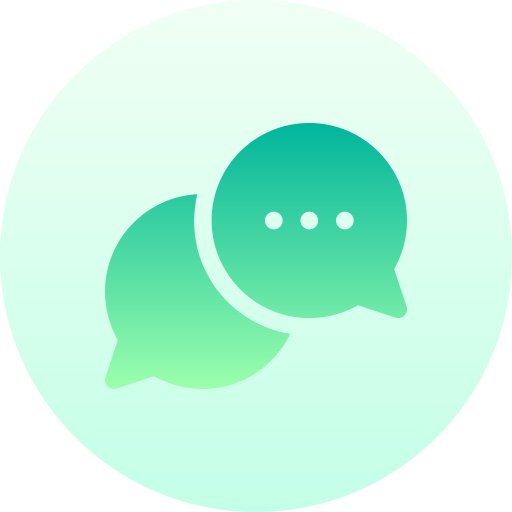 chatten Basic Gradient Circular icoon