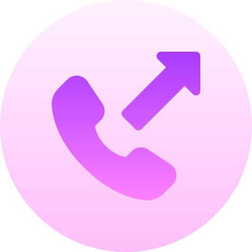 telefoongesprek Basic Gradient Circular icoon