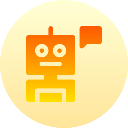 Chatbot Basic Gradient Circular icon