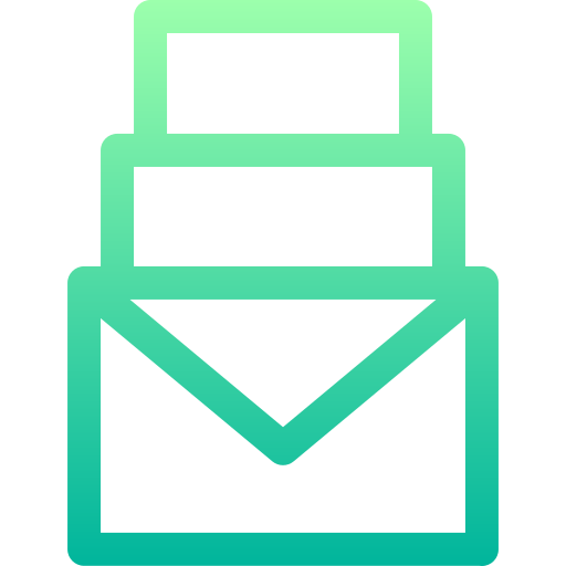 inviare una mail Basic Gradient Lineal color icona