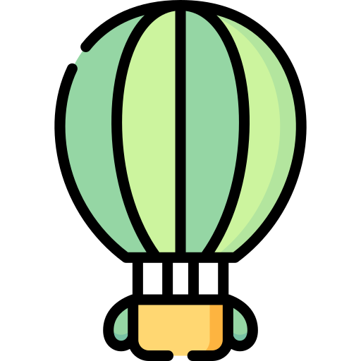 balão de ar quente Special Lineal color Ícone