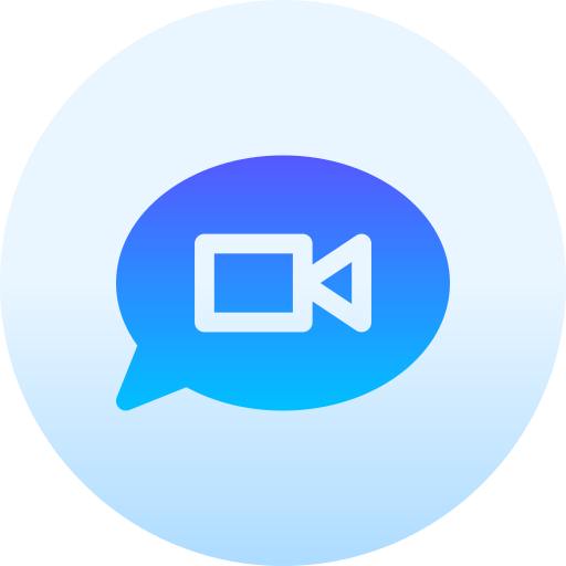 videochat Basic Gradient Circular icoon