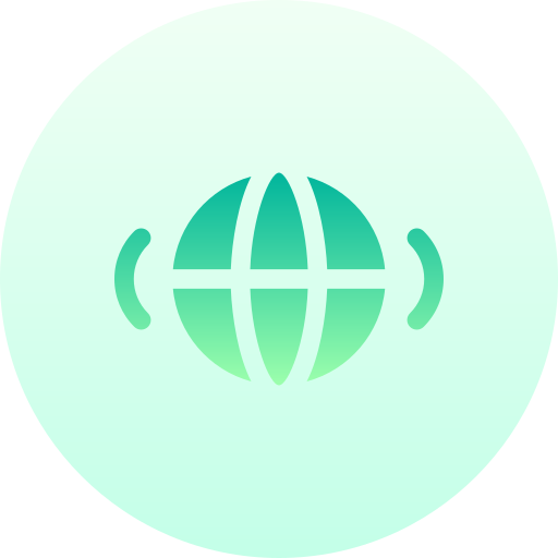 인터넷 Basic Gradient Circular icon