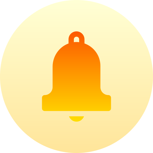 알림 벨 Basic Gradient Circular icon