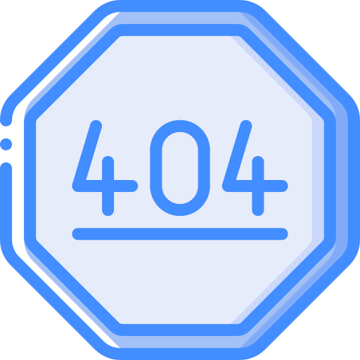 404 error Basic Miscellany Blue icon