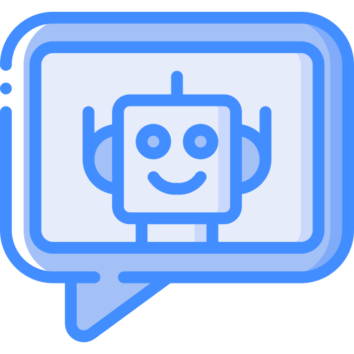 chatbot Basic Miscellany Blue icona