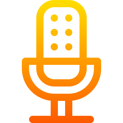 microfono Basic Gradient Lineal color icona