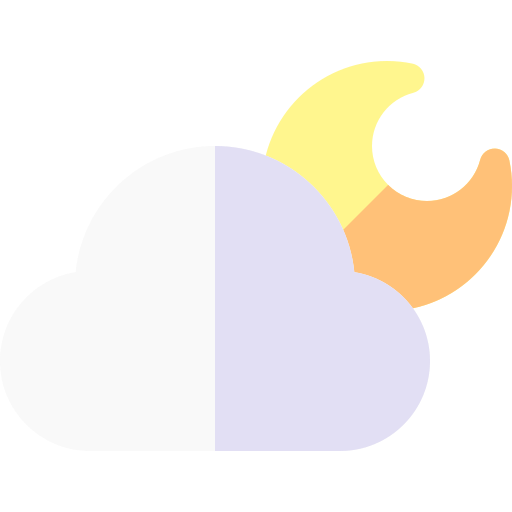 noite nublada Basic Rounded Flat Ícone