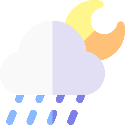 regnerische nacht Basic Rounded Flat icon