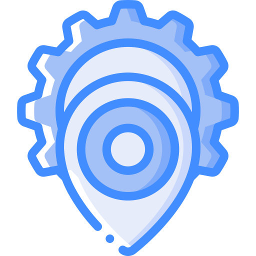 pin de ubicación Basic Miscellany Blue icono
