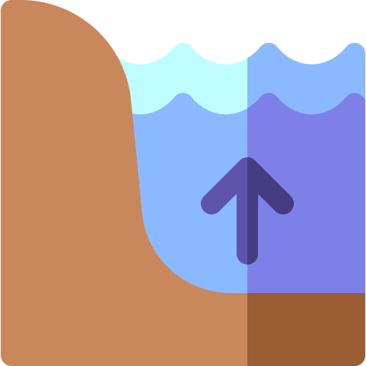 Наводнение Basic Rounded Flat иконка