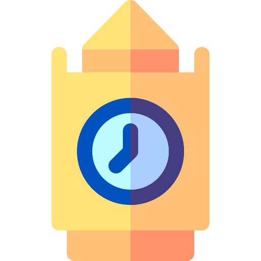 Clock tower Basic Rounded Flat icon