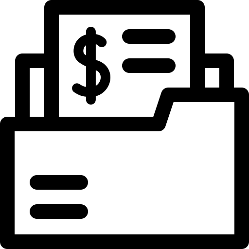 dossier Basic Rounded Lineal Icône