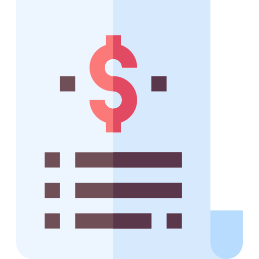 Invoice Basic Straight Flat icon