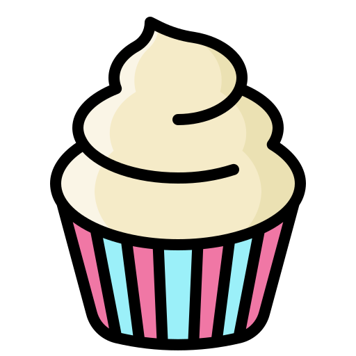 Кекс на день рождения Generic Outline Color иконка
