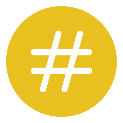 hashtag Generic Circular icona