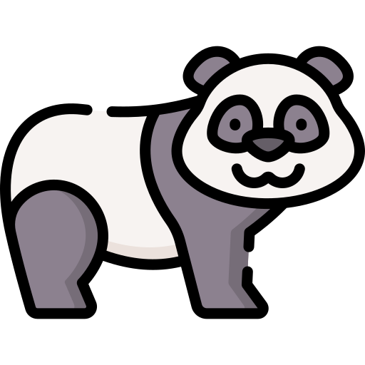 miś panda Special Lineal color ikona