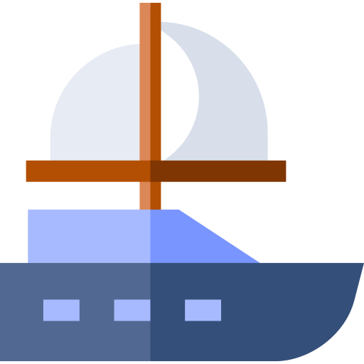 barca a vela Basic Straight Flat icona