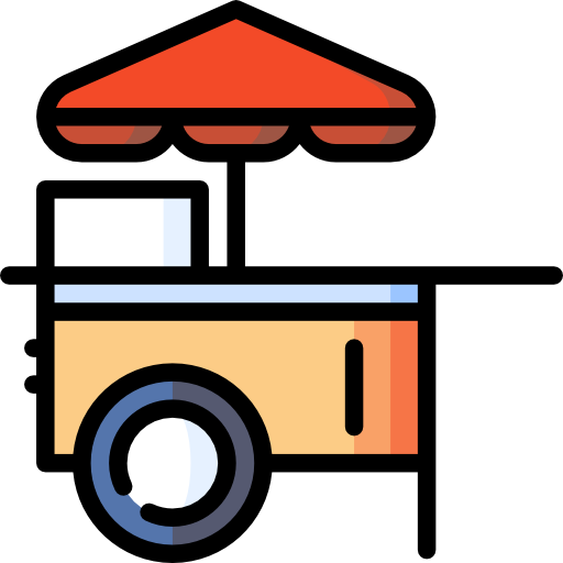 carrito de comida Special Lineal color icono