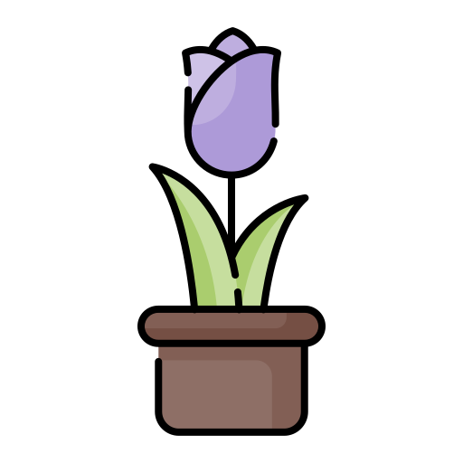vaso di fiori Generic Outline Color icona
