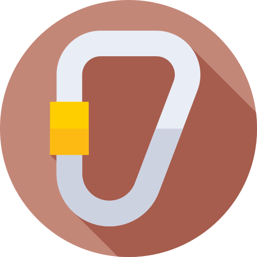 Carabiner Flat Circular Flat icon