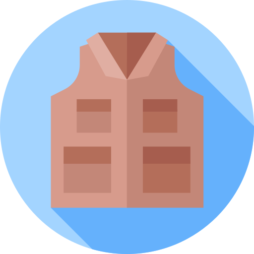 Vest Flat Circular Flat icon