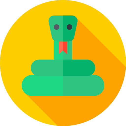 Snake Flat Circular Flat icon