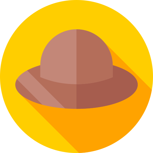 sombrero de explorador Flat Circular Flat icono
