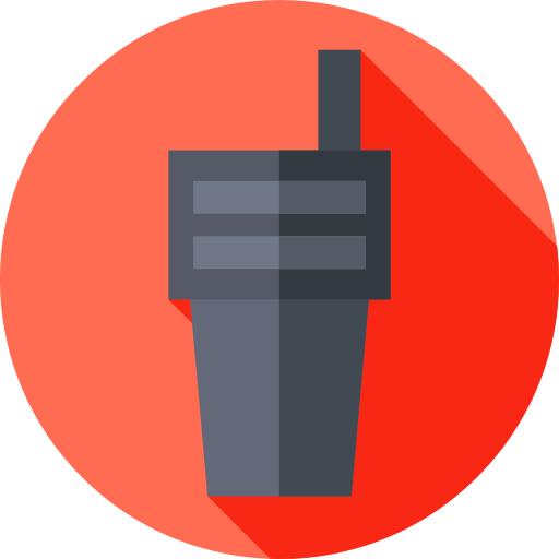 walkie talkie Flat Circular Flat icono