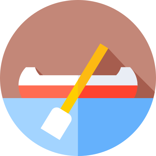 Canoe Flat Circular Flat icon
