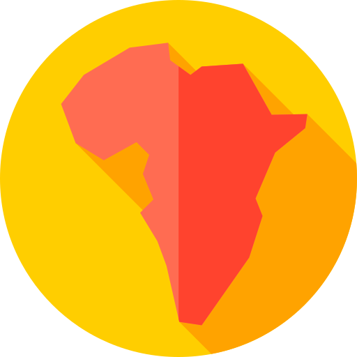africa Flat Circular Flat icona