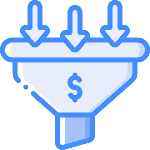 Funnel Basic Miscellany Blue icon