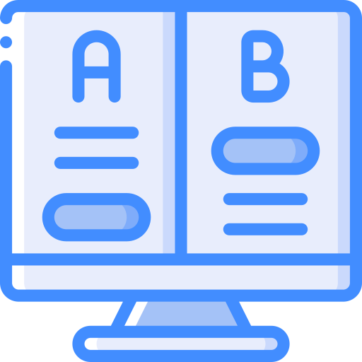 Ab testing Basic Miscellany Blue icon