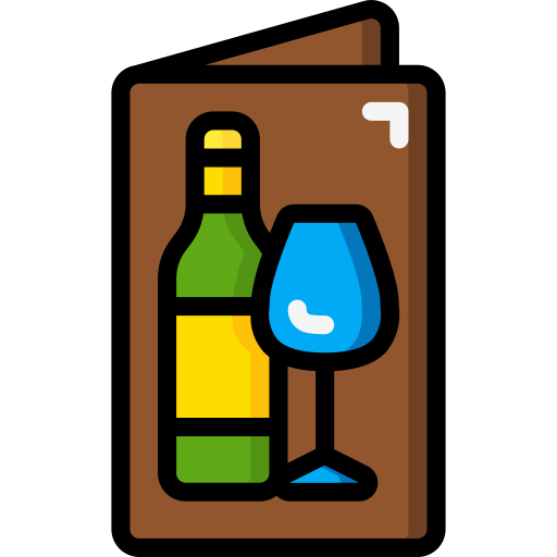 와인 메뉴 Basic Miscellany Lineal Color icon