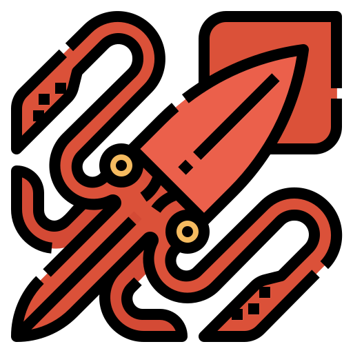 Squid Aphiradee (monkik) Lineal Color icon