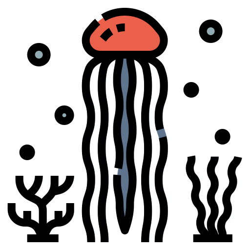 Jellyfish Aphiradee (monkik) Lineal Color icon