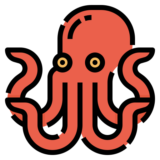 Octopus Aphiradee (monkik) Lineal Color icon