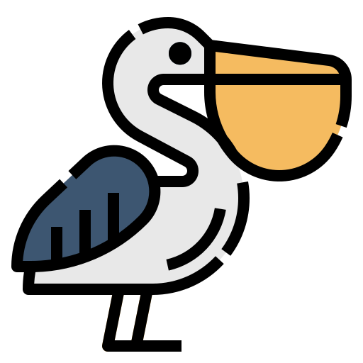 Pelican Aphiradee (monkik) Lineal Color icon