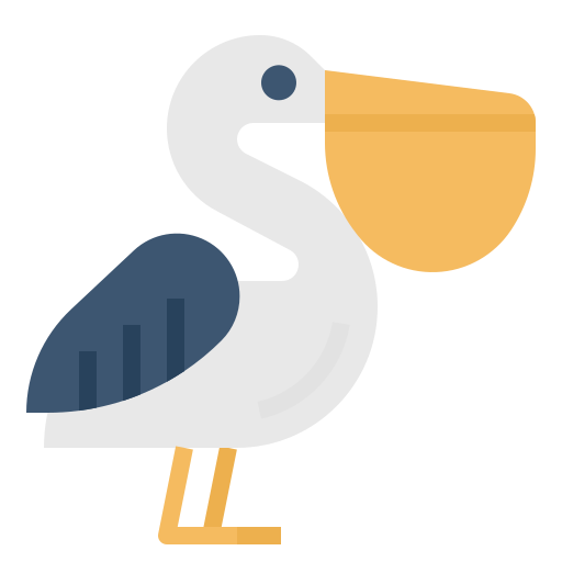 pelikaan Aphiradee (monkik) Flat icoon