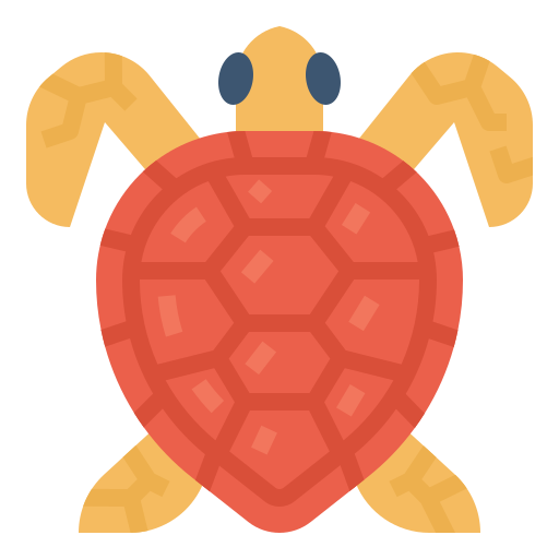 schildpad Aphiradee (monkik) Flat icoon