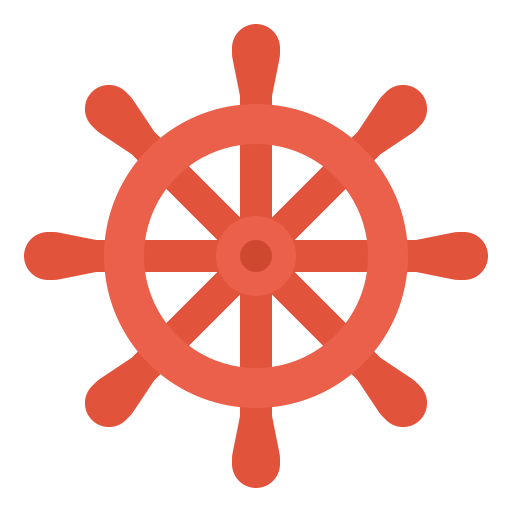 Steering wheel Aphiradee (monkik) Flat icon