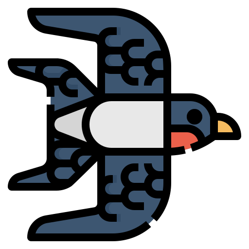 Swallow Aphiradee (monkik) Lineal Color icon